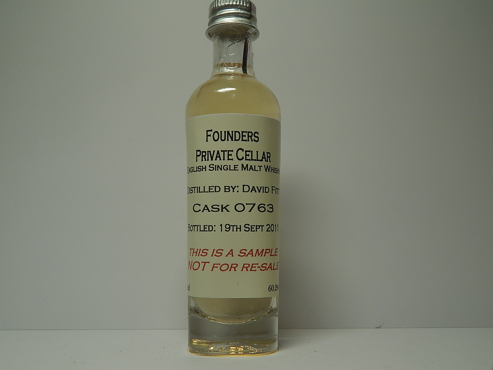 ENGLISH SMW Fouders Private Cellar 2011 50ml 60,2%vol.